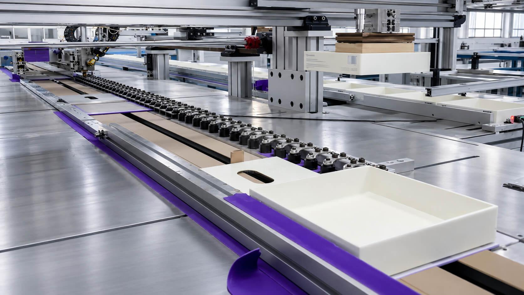 Clamshell magnetic closure box production line