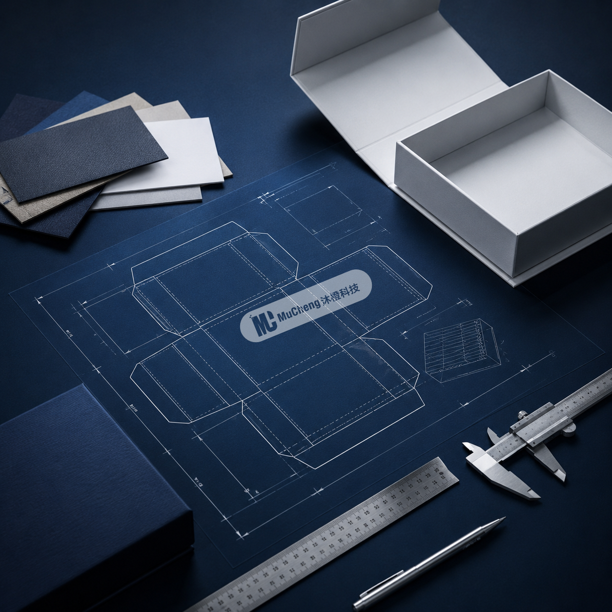 Structural dieline drawing for Step 01 - Structure Review